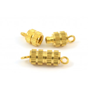 SCREW CLASP GOLD PLATED BARREL
